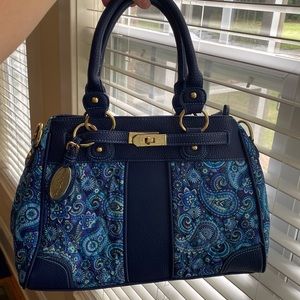 Simply Glamorous Stacy Whitmore blue designer purse